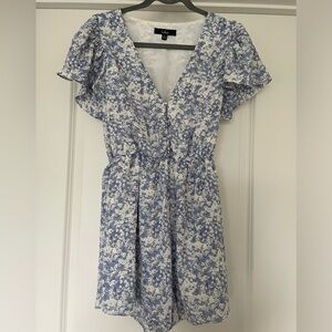 Lulus Blue Floral Romper
